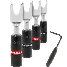 Aanbieding AudioQuest Suregrip 300 Spade silver 4 st Connectors