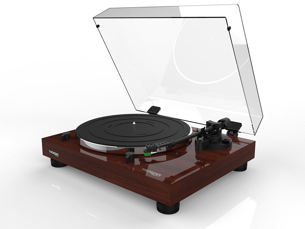 Aanbieding Thorens TD 202 platenspeler walnoot hoogglans