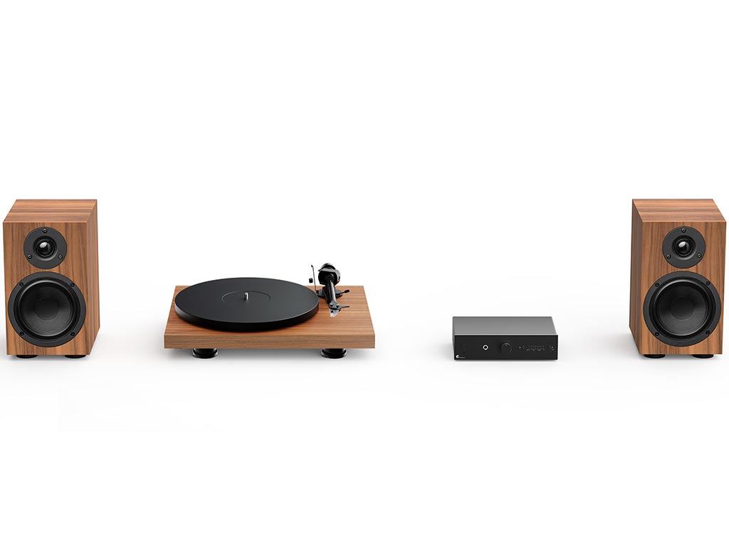 Aanbieding Pro-Ject Colourful Audio System 2 walnoot hifiset